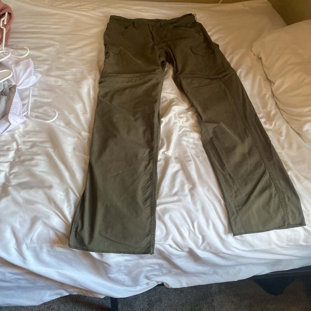 Prana Halle Straight Leg Hiking Pants Women's 8 Green Outdoor Adventure